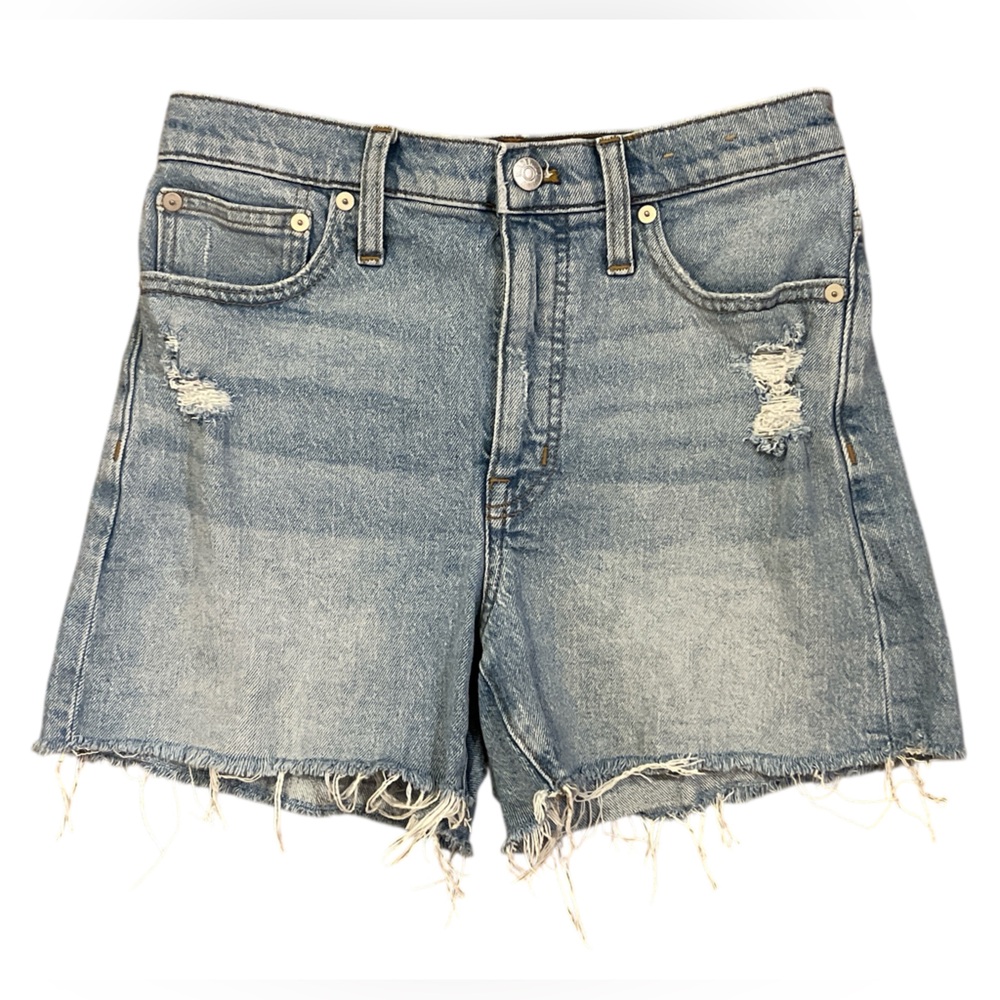 Madewell High Rise Light Wash Denim Shorts Size 25